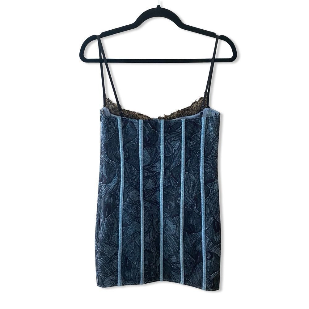 New Retrofete Trice Dress denim lace mini bustier party S $598 - Picture 10 of 14